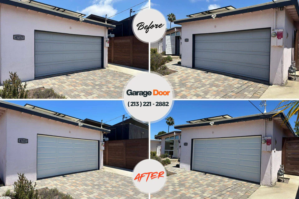 Before and after: garage door repair D'Iberville, MS